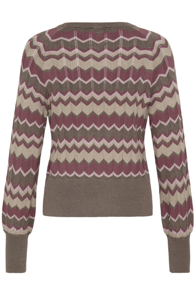 CHANDAIL B.YOUNG "MORLA ZIGZAG" ROAN ROUGE MIX