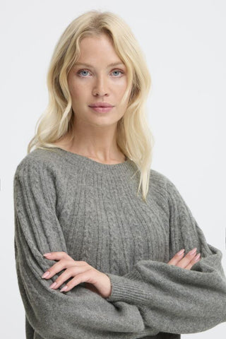 CHANDAIL B.YOUNG "MAGGE CABLE" MID GREY MELANGE