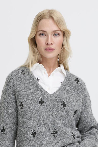 CHANDAIL TRICOT B.YOUNG "MILLERS" MID GREY MELANGE