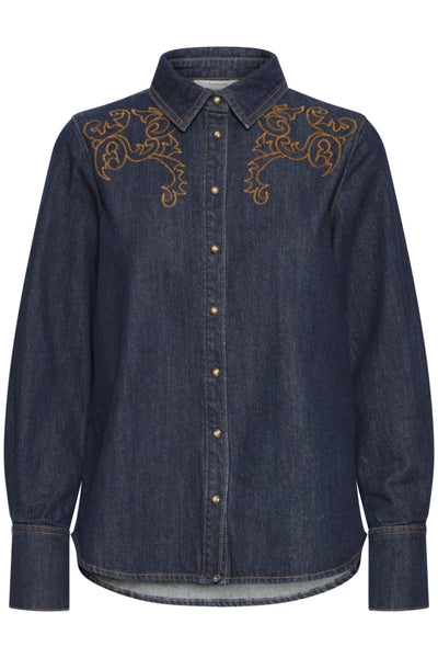 CHEMISE B.YOUNG "KATINE" DARK BLUE DENIM