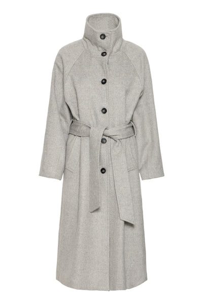 MANTEAU B.YOUNG "ABONNET COAT" MID GREY MELANGE
