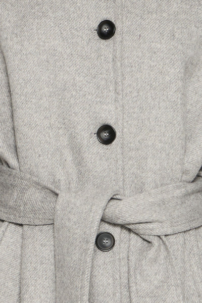MANTEAU B.YOUNG "ABONNET COAT" MID GREY MELANGE