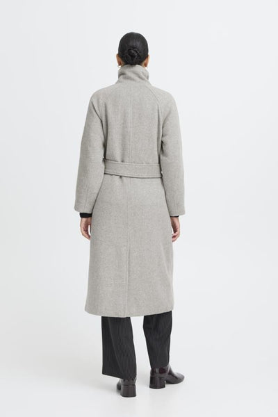 MANTEAU B.YOUNG "ABONNET COAT" MID GREY MELANGE