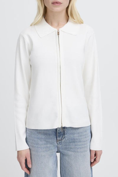 CARDIGAN B.YOUNG "MMORLA ZIPPER" MARSHMALLOW