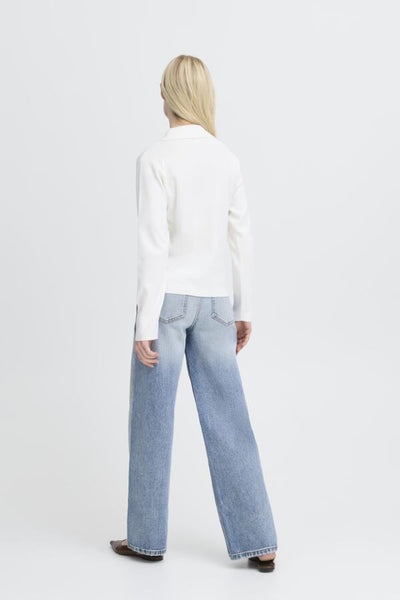 CARDIGAN B.YOUNG "MMORLA ZIPPER" MARSHMALLOW