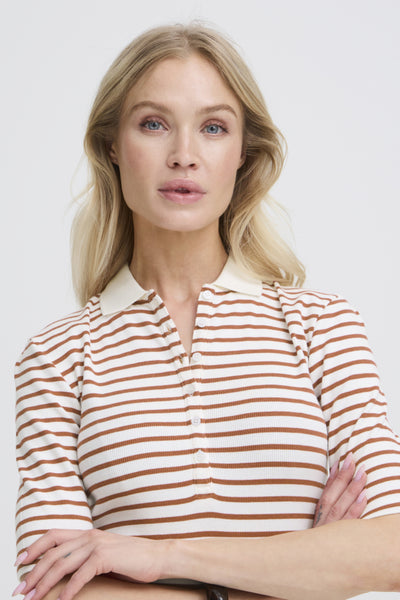 CHANDAIL B.YOUNG "SANANA POLO" MARSHMALLOW STRIPES