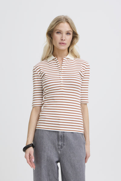 CHANDAIL B.YOUNG "SANANA POLO" MARSHMALLOW STRIPES