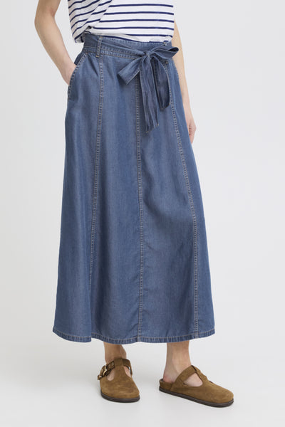 JUPE B.YOUNG "KOSMO" MID BLUE DENIM