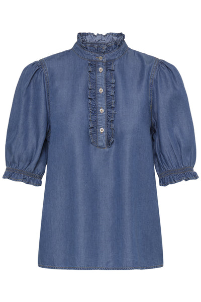 BLOUSE B.YOUNG "KOSMO" MID BLUE DENIM