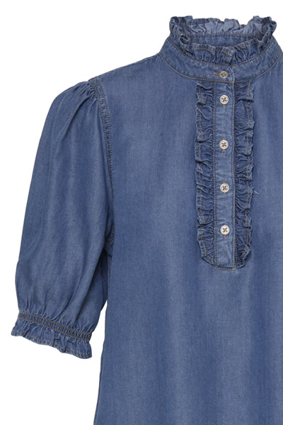 BLOUSE B.YOUNG "KOSMO" MID BLUE DENIM