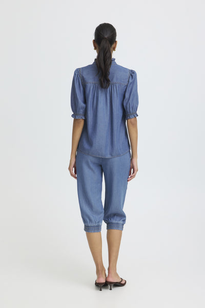 BLOUSE B.YOUNG "KOSMO" MID BLUE DENIM