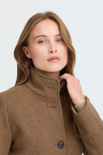 MANTEAU B.YOUNG "CALIA" SEPIA MELANGE