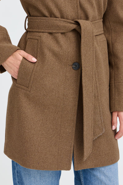 MANTEAU B.YOUNG "CALIA" SEPIA MELANGE