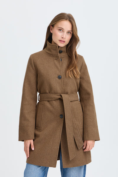 MANTEAU B.YOUNG "CALIA" SEPIA MELANGE