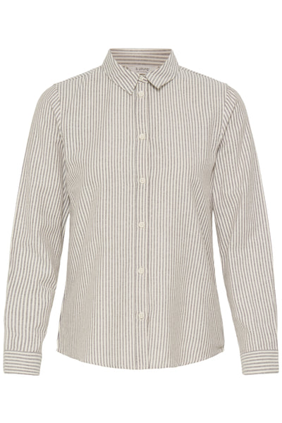 CHEMISE B.YOUNG "FUYUKO" JAVA & MARSHMALLOW STRIPE