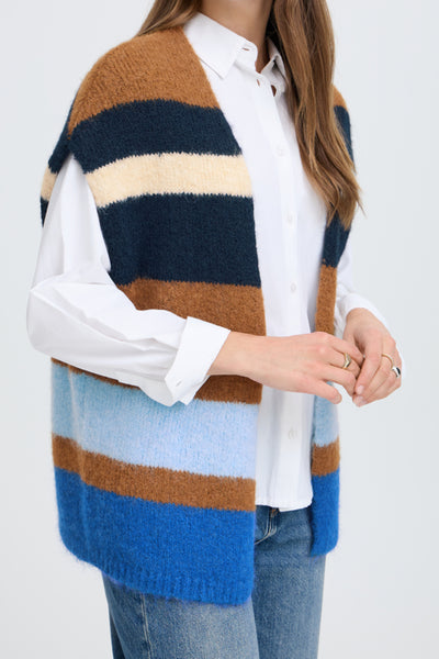 VESTE B.YOUNG "MILLERS STRIPE" SEPIA