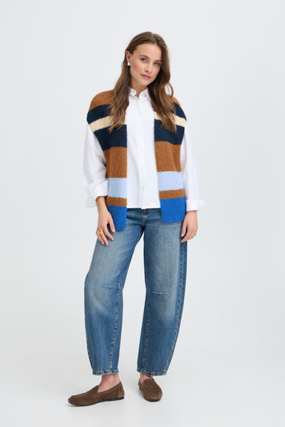 VESTE B.YOUNG "MILLERS STRIPE" SEPIA