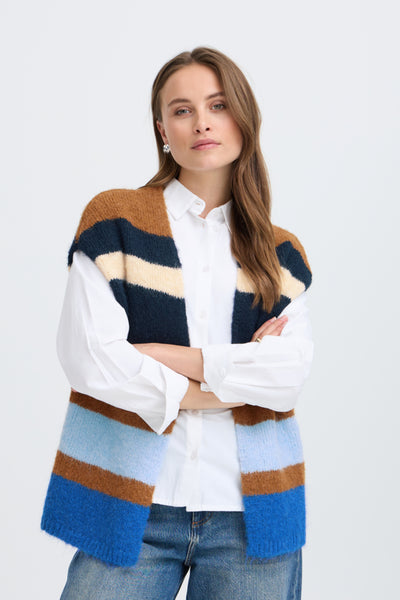 VESTE B.YOUNG "MILLERS STRIPE" SEPIA