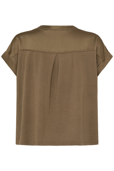 BLOUSE B.YOUNG "SELITA V PLACKET" SEPIA