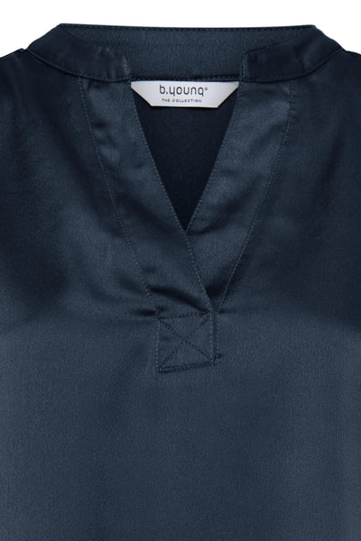 BLOUSE B.YOUNG "SELITA V PLACKET" DARK SAPHIRE