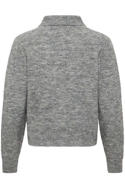 CARDIGAN B.YOUNG "MINUA" MID GREY MELANGE