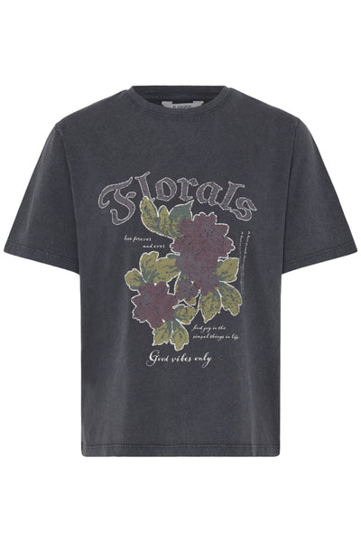 T-SHIRT B.YOUNG "SOLKO FLORAL" ASPHALT