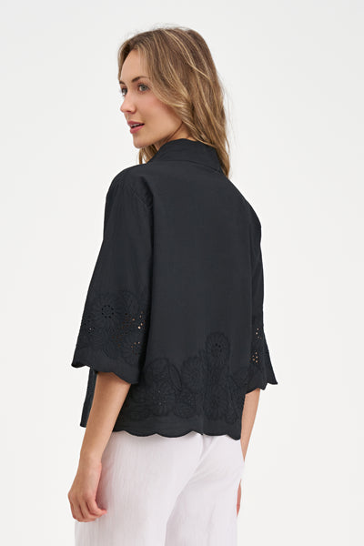 BLOUSE M. ITALY "BLACK" (21-33181Y)