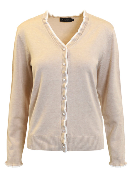 CARDIGAN BRANDTEX "PERLES" BEIGE (220020)