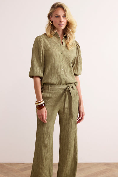 PANTALON TRAMONTANA "TEXTURE" ALOE (C3019101)