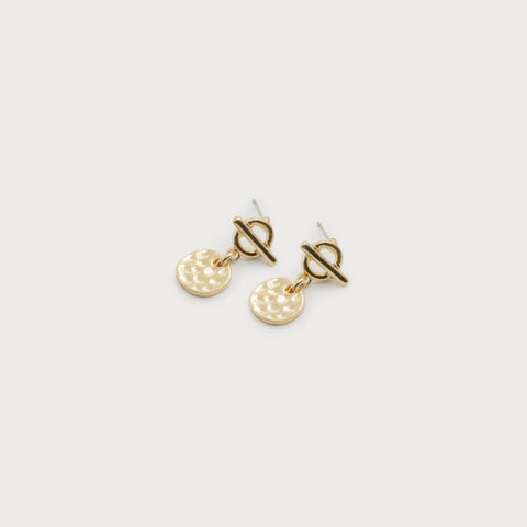 BOUCLES D'OREILLES CARACOL  "TIGE & CERCLE" GOLD (2536)