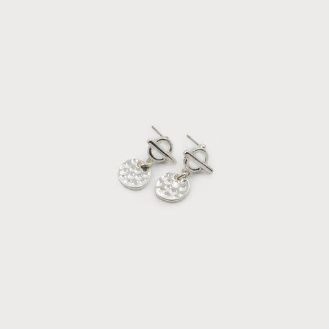 BOUCLES D'OREILLES CARACOL  "TIGE & CERCLE" SILVER (2536)