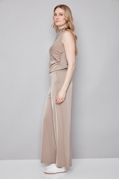 PANTALON ILTM "ÉLÉGANCE SATINÉE" ALMOND (266013)