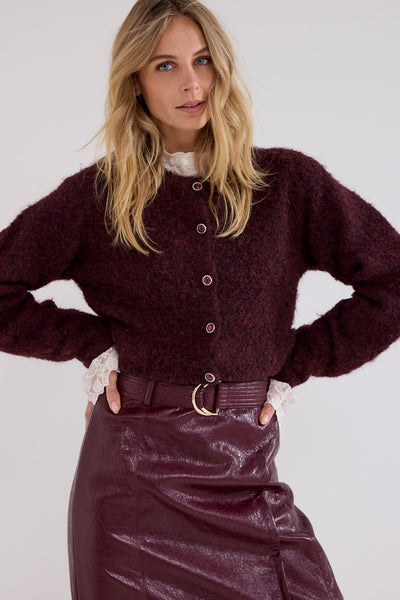 CARDIGAN TRAMONTANA "TRICOT BOUCLÉ" POMEGRANATE (C1821701)