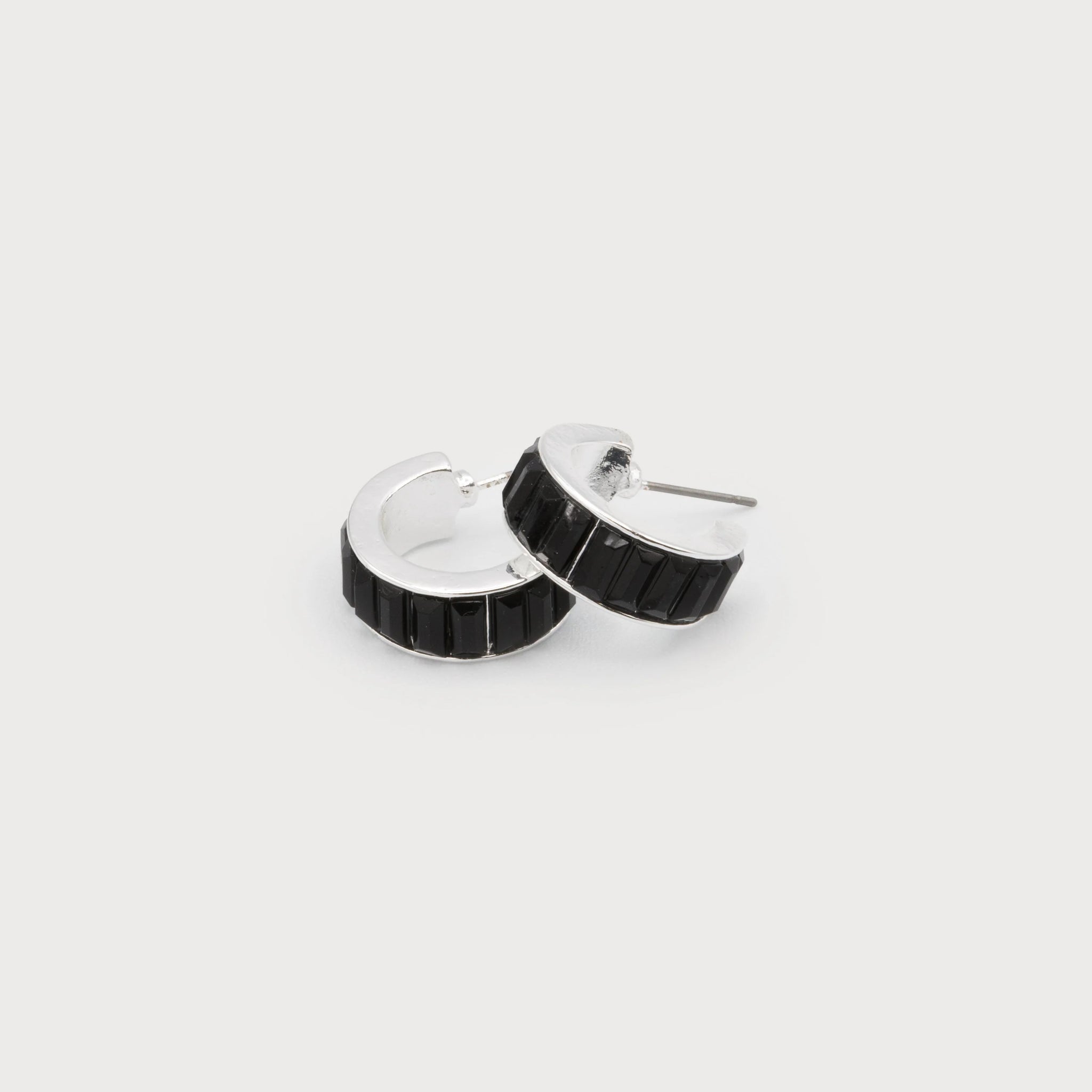 BOUCLES D'OREILLES CARACOL  "SHINY" BLACK (2655)