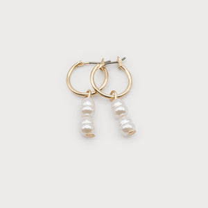 BOUCLES D'OREILLES CARACOL  "PERLES" GOLD (2660)