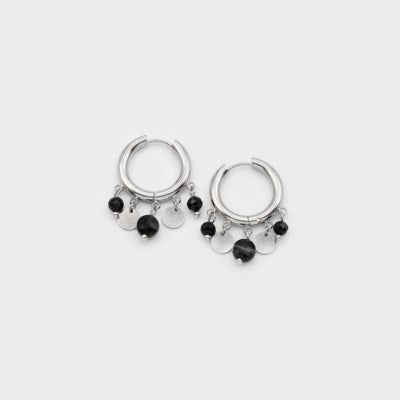 BOUCLES D'OREILLES CARACOL "PASTILLES" SILVER (2754)