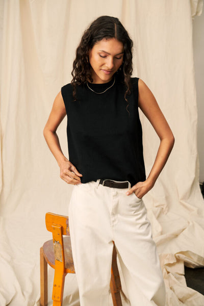 DÉBARDEUR SAINT-TROPEZ "MILA" BLACK (30511506)