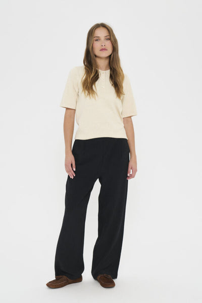 PANTALON SAINT-TROPEZ "CELEST WIDE" BLACK