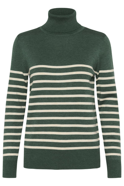 CHANDAIL SAINT-TROPEZ "MILA ROLLNECK STRIPED" JUNE & BROWN RICE (30513772)