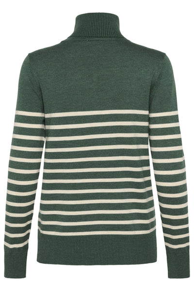 CHANDAIL SAINT-TROPEZ "MILA ROLLNECK STRIPED" JUNE & BROWN RICE (30513772)