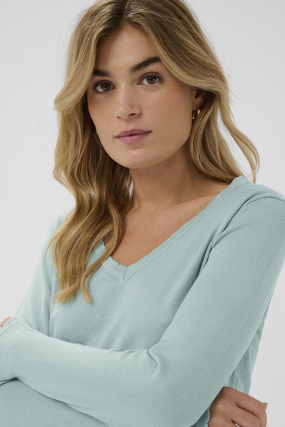 CHANDAIL SAINT-TROPEZ "MILA V-NECK" ETHER (30513960)