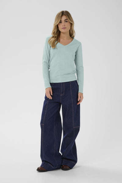 CHANDAIL SAINT-TROPEZ "MILA V-NECK" ETHER (30513960)