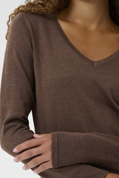 CHANDAIL SAINT-TROPEZ "MILA V-NECK" FONDUE FUDGE (30513960)