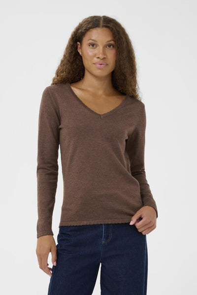 CHANDAIL SAINT-TROPEZ "MILA V-NECK" FONDUE FUDGE (30513960)