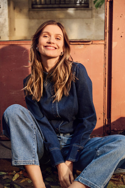 CHEMISE SAINT-TROPEZ "MARTHE" MEDIUM BLUE DENIM