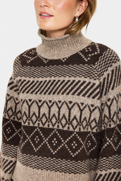 CHANDAIL TRICOT SAINT-TROPEZ "MICHA" FONDUE FUDGE