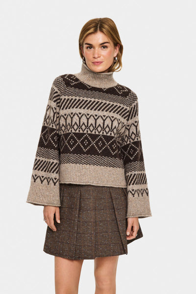 CHANDAIL TRICOT SAINT-TROPEZ "MICHA" FONDUE FUDGE