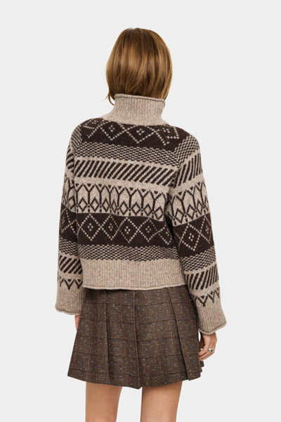 CHANDAIL TRICOT SAINT-TROPEZ "MICHA" FONDUE FUDGE