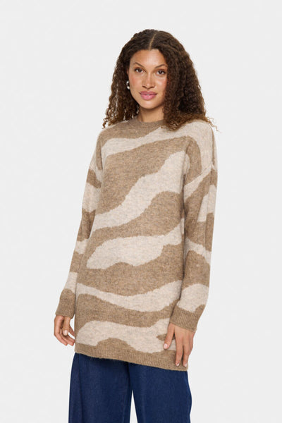 CHANDAIL LONG TRICOT SAINT-TROPEZ "MALLIE" TIGER'S EYE (30514459)