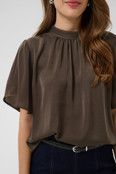 BLOUSE SAINT-TROPEZ "AILEEN" CHOCOLATE BROWN
